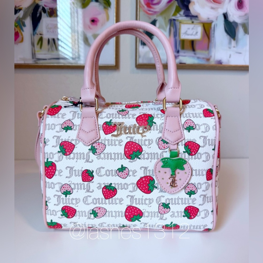 JUICY COUTURE Bag Freshly Picked Satchel - Strawberry Cream